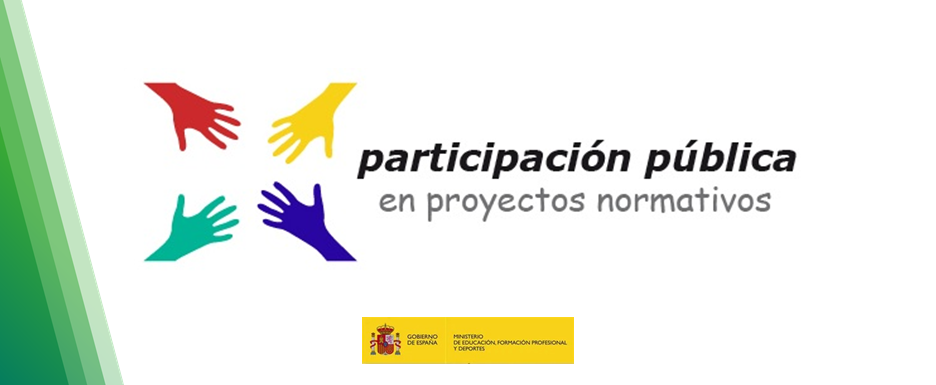 Cartel de participación publica en proyectos normativos.