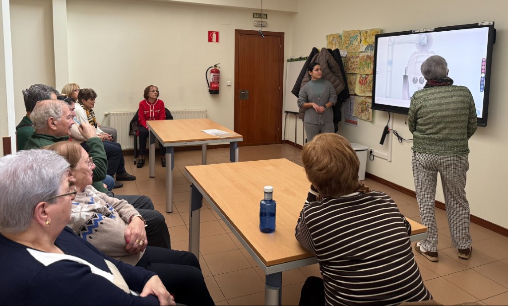 Un momento durante la realización del taller.